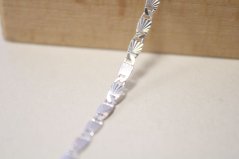 Náramok-gravírované platničky-striebro-rhodium