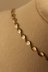Zlatá retiazka - Plieškový ornament - 14k - žlté zlato