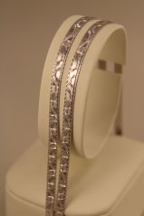 Retiazka-vzor Snake- biele zlato- 14 karátov