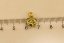 Zlatý prívesok, žlté zlato, zelené zirkóny, 0,92g 14k 585/1000