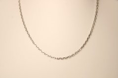 Zlatá retiazka Anker, biele zlato, 50 cm, 2,56 g, 14 karátov 585/1000