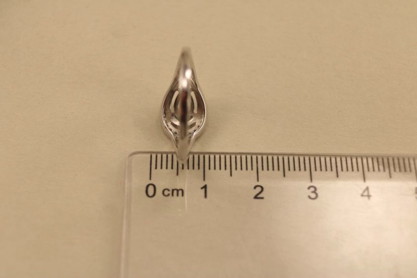 Prsteň - modrý Topás - číre zirkóny - rhodium - striebro