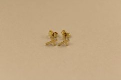 Náušnice-v tvare krížika-puzetky-žlté zlato-14K