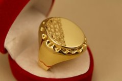 Zlatý prsteň-žlté zlato-pečatný-14K