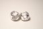Strieborné náušnice v guľatom tvare, rhodium, zacvakávacie zapínanie, 7,67 g, 925/1000