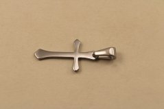 Prívesok- moderný krížik- hladký- chirurgická oceľ