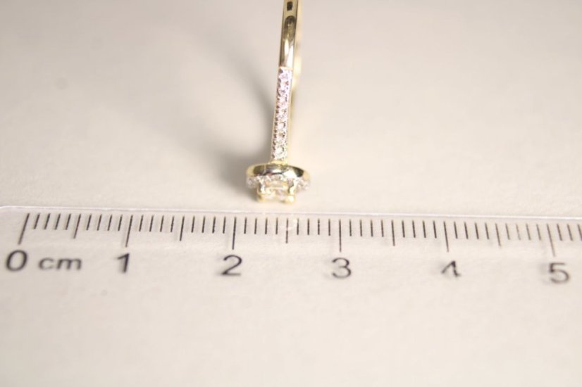 Diamantový prsteň zo žltého zlata s centrálnym briliantom 0,15 ct H/Si2, veľkosť 54, 2,01 g, 14 karátov 585/1000