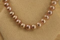 Náhrdelník- ružové riečne perly- striebro