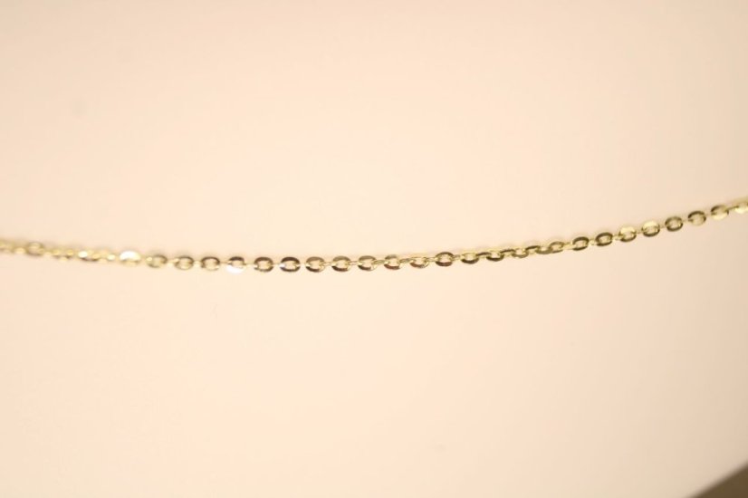 Zlatá retiazka zo žltého zlata Anker brúsený, 36 cm , 1,10 g, 14 karátov 585/1000