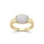 Prsteň- biely opál- žlté zlato- 14 karátov