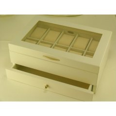 Drevený biely box na hodinky 430