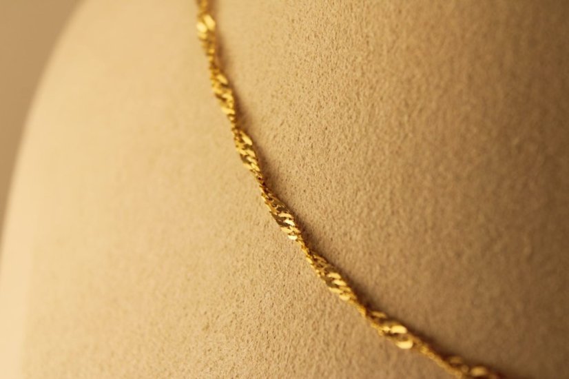 Zlatá retiazka - Singapur - 14k - Žlté zlato