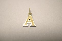 Prívesok- písmeno A- žlté zlato- 14 karátov