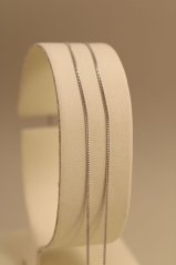 Retiazka - Pancier - biele zlato - 14 karátov