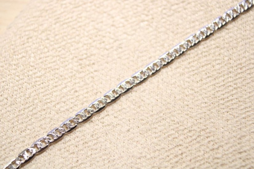 Strieborný náramok gravírovaný Marina gucci, rhodium, 17,5 cm, 1,86 g, 925/1000