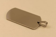 Prívesok- hladká platnička- chirurgická oceľ- 316/L