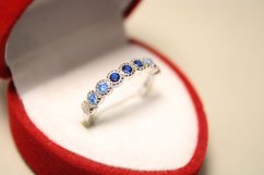 Prsteň-farebné zirkóny-rhódium-striebro