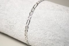 Náramok-Figaro-rhodium-striebro
