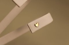 Piercing do nosa - srdiečko - žlté zlato - 14K