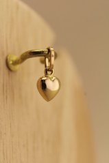 Zlatý prívesok - Hladké srdiečko - Žlté zlato - 14k