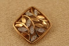 Diamantový prívesok-ružové zlato-diamanty 0,075 ct-H/Si-14 karátov