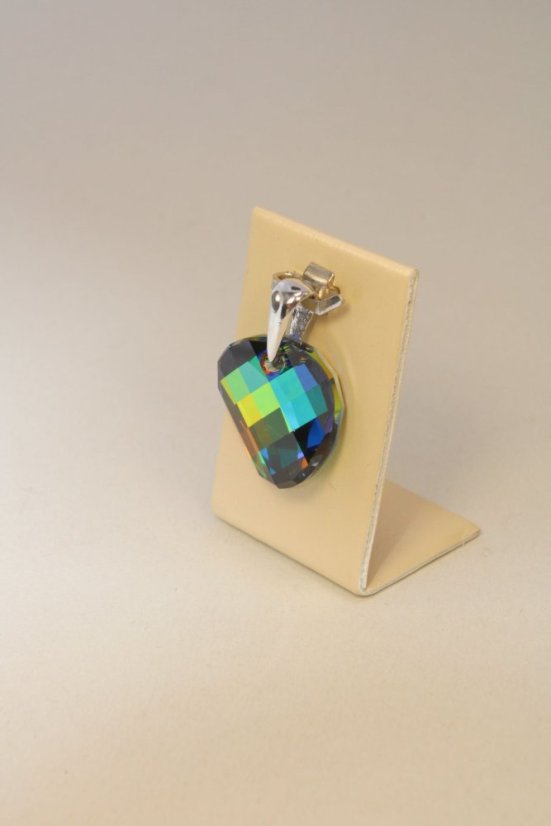 Prívesok swarovski crystals v tvare kruhu, striebro, 3,07g, 925/1000 - Materiál: Rhodiované striebro, Druh kameňa: SWAROVSKI PRÍRODNÝ KAMEŇ, Farba kameňa: Rôznofarebný, Váha (g): 3,07, Rýdzosť: STRIEBRO 925/1000