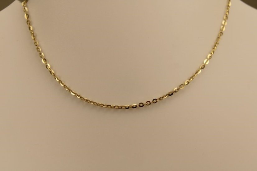 Retiazka- Anker brúsený- žlté zlato- 14 karátov