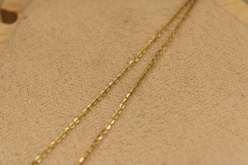 Retiazka- Anker brúsený- žlté zlato- 14 karátov