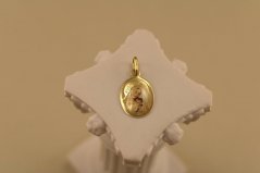 Prívesok - Panna Mária s Ježišom - žlté zlato - 14K