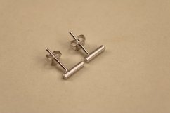 Minimalistické náušnice-puzetky-rhodium-striebro