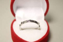 Prsteň- ruženec- biele zlato- 14 karátov