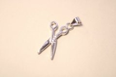 Strieborný prívesok Nožnice, rhodium, 1,44 g, 925/1000