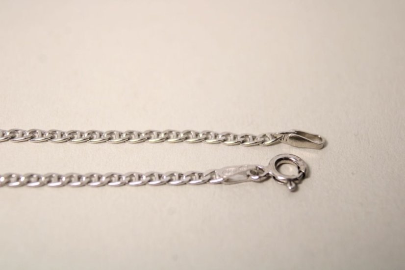 Strieborná retiazka vo vzore MARINA GUCCI, hladký vzor, rhodium, 50,5 cm, 4,75 g, 925/1000
