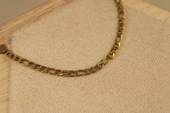 Retiazka vo vzore Figaro- pozlátená chirurgická oceľ