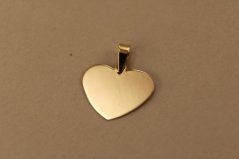 Zlatý prívesok srdce, žlté zlato, 0,62g 14k 585/1000