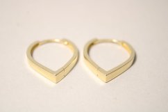 Naušnice- obrátená slza- zacvakávacie- žlté zlato- 14 karátov