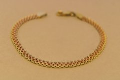 Zlatý náramok vzor BISMARK viacfarebné zlato, 18 cm, 5,66g, 14 k 585/1000