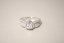 Strieborný prsteň kvapka posiaty čírymi zirkónmi, rhodium, veľkosť 54, 3,73 g, 925/1000