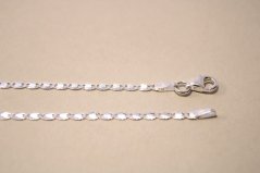 Strieborná retiazka vo vzore MARINA GUCCI, gravírovaný vzor, rhodium, 42 cm, 2,23 g, 925/1000