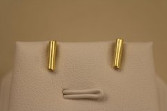 Minimalistické náušnice-puzetky-pozlátené striebro