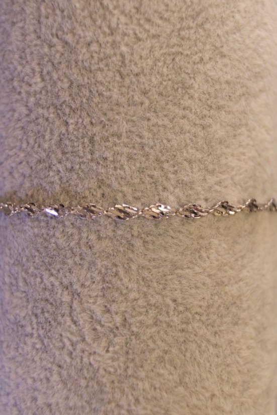 Náramok-Singapur-biele zlato-14 karátov