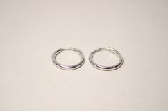 Náušnice-hladké kruhy-rhodium-zasúvacie-striebro