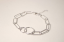 Strieborný náramok v modernom štýle, rhodium, 17-20 cm, 4,17 g, 925/1000
