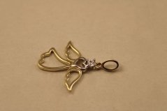 Prívesok- anjel- zirkón- viacfarebné zlato- 14K