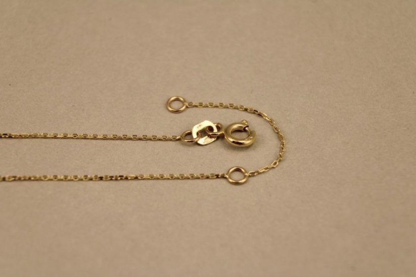 Celebritka- Anker-dva kruhy- číre zirkóny- žlté zlato- 14 karátov