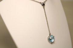 Náhrdelník-srdiečko-Topás-rhodium-striebro