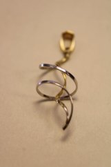 Prívesok- viacfarebné zlato- tvar špirálka-14 karátov