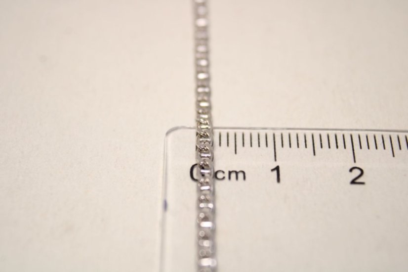 Strieborná retiazka vo vzore MARINA GUCCI, hladký vzor, rhodium, 50,5 cm, 4,75 g, 925/1000