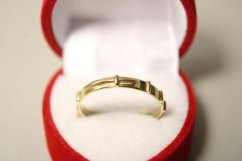 Prsteň- ruženec- žlté zlato- 14 karátov