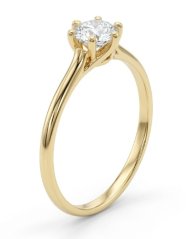 Prsteň- diamant 0,26ct- žlté zlato- 14 karátov